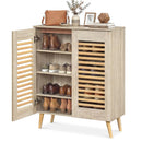 Shoe Cabinet with Louvered Doors and Removable Shelves by LJGDeals