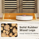 Shoe Cabinet with Louvered Doors and Removable Shelves by LJGDeals