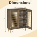 Shoe Cabinet with Louvered Doors and Removable Shelves by LJGDeals