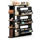 Shoe Cabinet with Open Shelves Modern Shoe Organizer with 3 Flip Drawers by LJGDeals