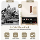 8 Cubbies Shoe Organizer with 500 LBS Weight Capacity by LJGDeals