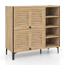 Shoe Rack Organizer with Flip-up See-through Doors and Adjustable Shelves-Oak by LJGDeals