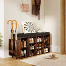 Shoe Storage Bench with Umbrella Stand 10-Cubby Entryway Shoe Rack Organizer by LJGDeals