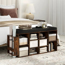 Shoe Storage Bench with Umbrella Stand 10-Cubby Entryway Shoe Rack Organizer by LJGDeals