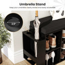 Shoe Storage Bench with Umbrella Stand 10-Cubby Entryway Shoe Rack Organizer by LJGDeals