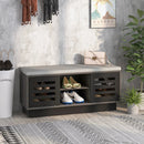 Shoe Bench with 6 Storage Compartments and 3 Adjustable Shelves by LJGDeals