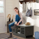 Shoe Bench with 6 Storage Compartments and 3 Adjustable Shelves by LJGDeals