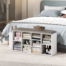 Shoe Storage Bench with Umbrella Stand and Adjustable Shelf by LJGDeals