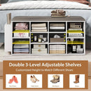 Shoe Storage Bench with Umbrella Stand and Adjustable Shelf by LJGDeals