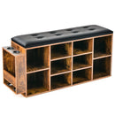 Shoe Storage Bench with Umbrella Stand and Adjustable Shelf by LJGDeals