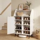 Shoe Storage Cabinet with Adjustable Shelves - White by DirectDeals