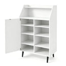Shoe Storage Cabinet with Adjustable Shelves - White by DirectDeals