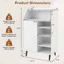 Shoe Storage Cabinet with Adjustable Shelves - White by LJGDeals