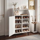 Shoe Storage Cabinet with Adjustable Shelves - White by LJGDeals