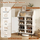 Shoe Storage Cabinet with Adjustable Shelves - White by DirectDeals