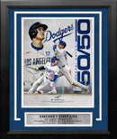 Shohei Ohtani 50-50 Season Record Los Angeles Dodgers 8" x 10" Framed Baseball Collage Photo by Dynasty Sports & Framing