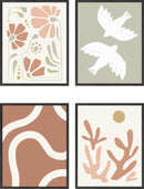 Coral and olive bohemian