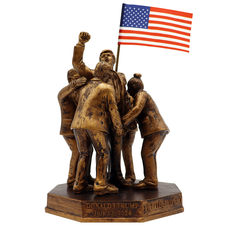President Trump Fight Bronze Statue