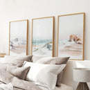 Modern Watercolor Coastal Poster Set. Beach Wall Decor by Wall Art Set