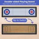 Shuffleboard and Curling 2 in 1 Board Game Portable 2-Sided Tabletop Shuffle Board Game by LJGDeals