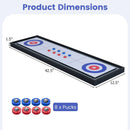 Shuffleboard and Curling 2 in 1 Board Game Portable 2-Sided Tabletop Shuffle Board Game by LJGDeals
