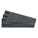Shuttle Gray - Self-Adhesive 3D Peel & Stick Real Stacked Stone Tiles [Pack of 10] by Stone World LLC
