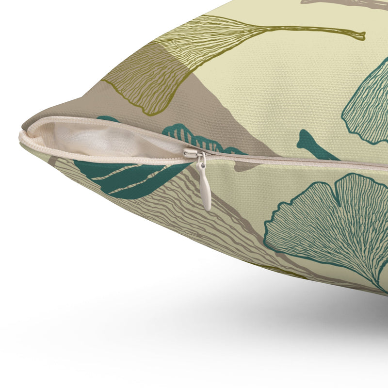 "Ginkgo Leaves" Throw Pillow