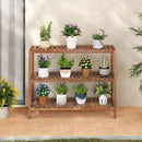 2/3-Tier Side Table Teak Wood Stand Utility Storage Shelf-3 by LJGDeals