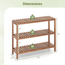 2/3-Tier Side Table Teak Wood Stand Utility Storage Shelf-3 by LJGDeals