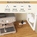 Sideboard Buffet Cabinet with LED Lights 55 inch Coffee Table with Power Outlets