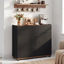Sideboard Buffet Cabinet with Storage Wooden Kitchen Storage Cabinet-Black by LJGDeals
