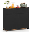 Sideboard Buffet Cabinet with Storage Wooden Kitchen Storage Cabinet-Black by LJGDeals