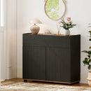 Sideboard Buffet Cabinet with Storage Wooden Kitchen Storage Cabinet-Black by LJGDeals