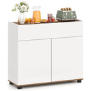 Sideboard Buffet Cabinet with Storage Wooden Kitchen Storage Cabinet-Black by LJGDeals