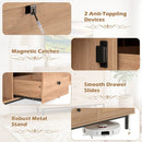 Sideboard Buffet Cabinet with Rattan Doors and 3 Drawers by LJGDeals