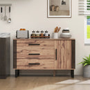 Sideboard Buffet Cabinet Credenza Storage Cabinet with 3 Drawers-Rustic Brown by LJGDeals