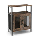 Industrial Sideboard Buffet Cabinet with Removable Wine Rack-Rustic Brown by LJGDeals