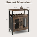 Industrial Sideboard Buffet Cabinet with Removable Wine Rack-Rustic Brown by LJGDeals