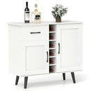 Modern Wine Bar Buffet Cabinet with 6-Bottle Wine Rack by LJGDeals