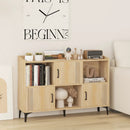 Sideboard Storage Cabinet Bookcase with 3 Doors and Open Compartments-Oak by LJGDeals