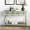 48 Inch Farmhouse Console Table with 2 Drawers and Open Storage Shelf for Hallway by LJGDeals