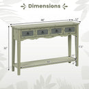 48 Inch Farmhouse Console Table with 2 Drawers and Open Storage Shelf for Hallway by LJGDeals