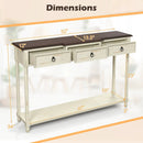 52 Inch Farmhouse Console Table with 3 Drawers and Open Storage Shelf for Hallway by LJGDeals
