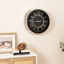 13.5/17.5 Inch Silent Wall Clock with Silver Frame by LJGDeals