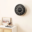 13.5/17.5 Inch Silent Wall Clock with Silver Frame by LJGDeals