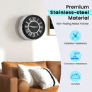 13.5/17.5 Inch Silent Wall Clock with Silver Frame by LJGDeals