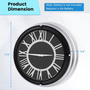 13.5/17.5 Inch Silent Wall Clock with Silver Frame by LJGDeals