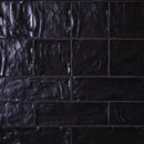 Black 2.5x8 Glossy Matte Subway Ceramic Tile (38 pack, 5.38 sq ft/case) - Sample