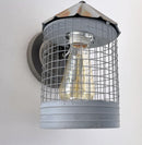 Silo Farmhouse Barn Silver Wall Sconce Light Fixture by The Lamp Goods
