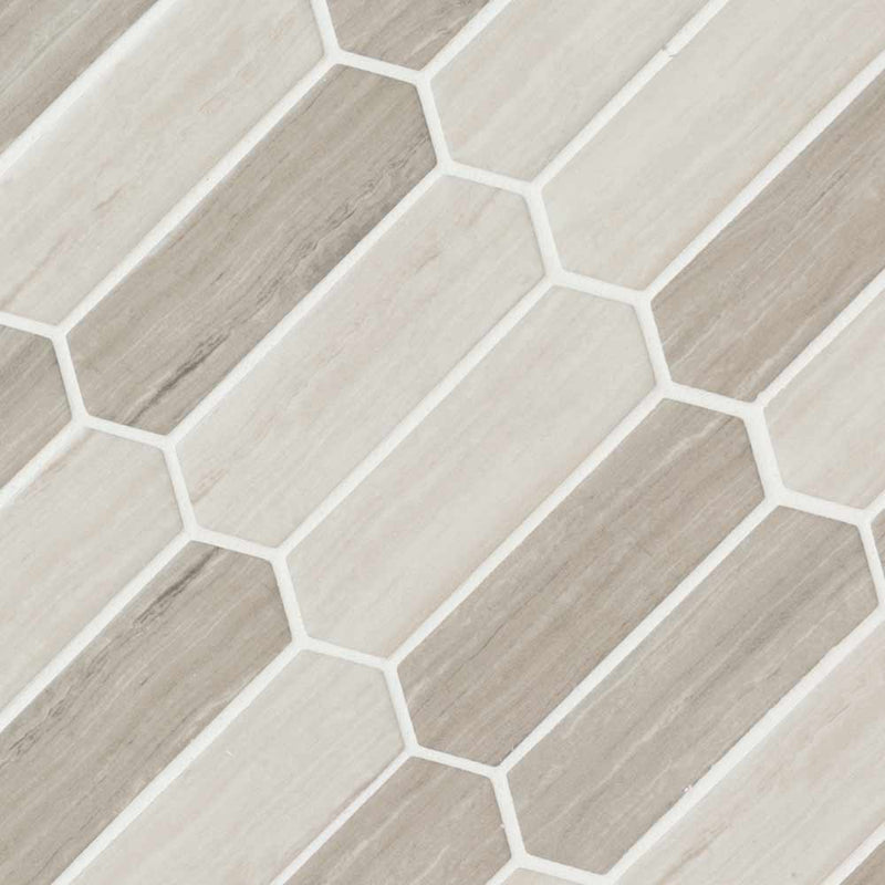 MSI Silva Oak Picket Pattern Glass Mosaic Tile 9.84"x 14.13"